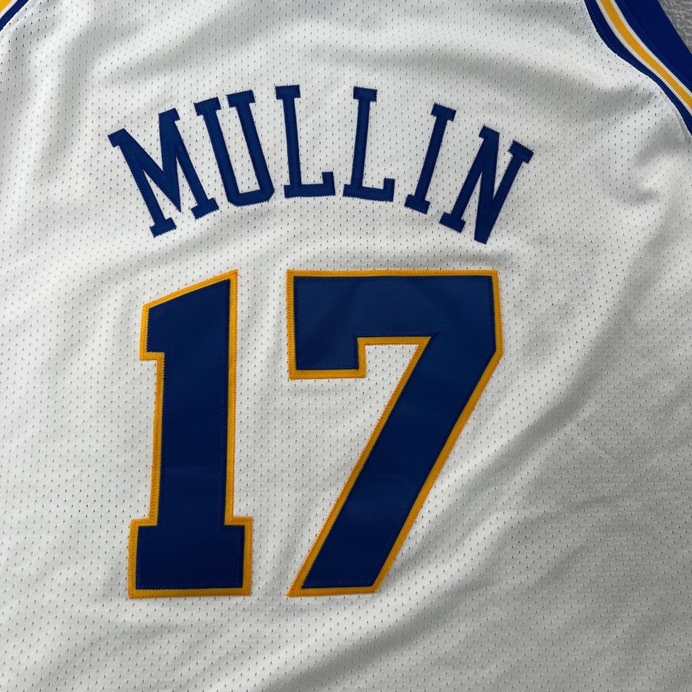 Mitchell & Ness Chris Mullin Warriors Jersey 5XL White Men Hardwood Classics 17 - Picture 9 of 12